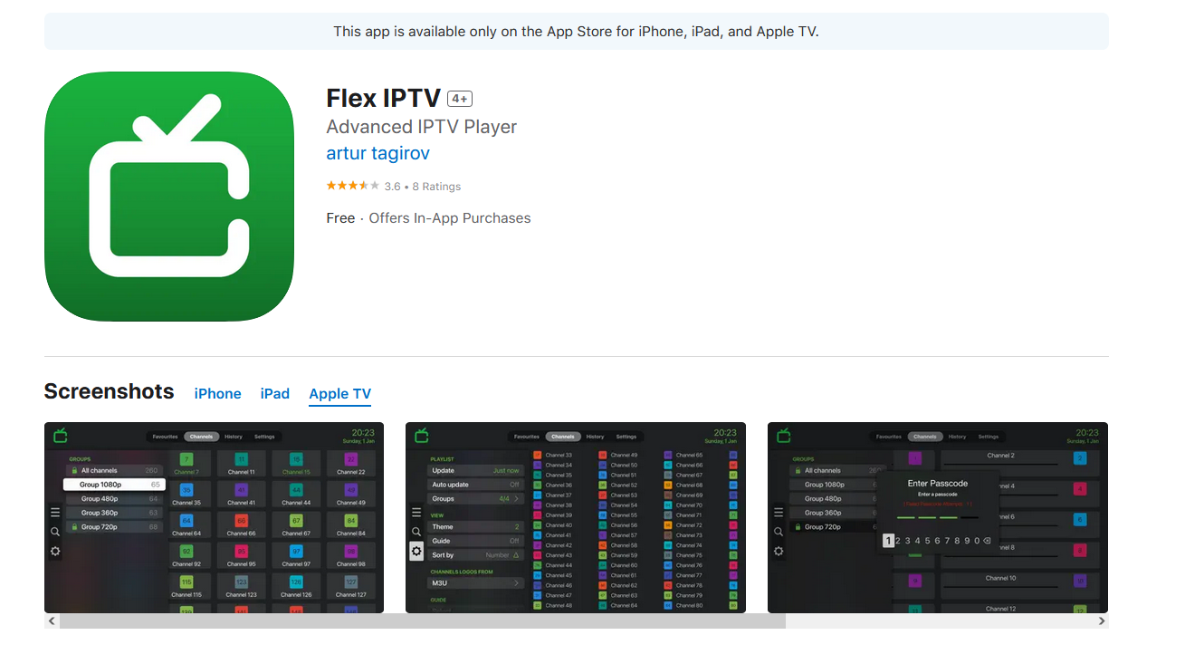 Best iptv app for apple.Another IPTV Player that delivers live and on-demand videos is Flex IPTV. It is the most convenient IPTV Player for Apple TV